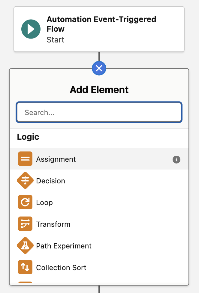 Assignment Flow Element