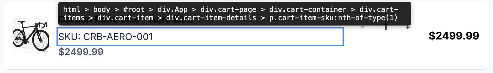 Line Item Id on cart page