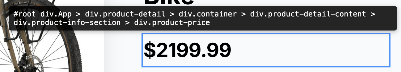 Identify product price on webpage