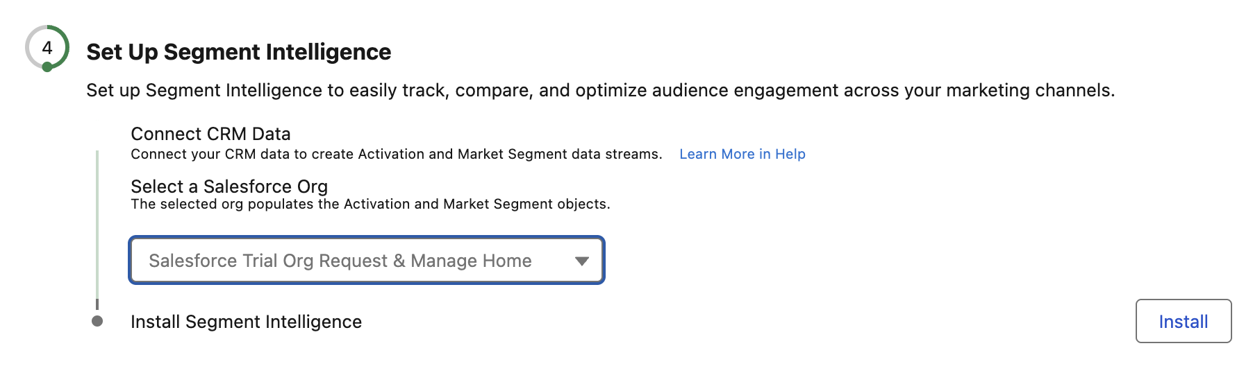 Set Up Segment Intelligence